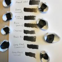 Variety of black pigments