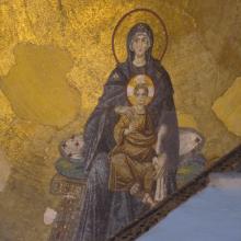 Picture of the Apse Mosaic in Hagia Sophia taken by Arcadia