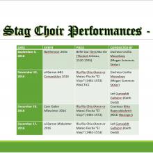 The Stag Choir Performances 2016