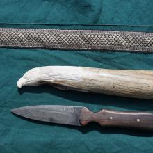 4 Unsheathed knife - shows full sheath